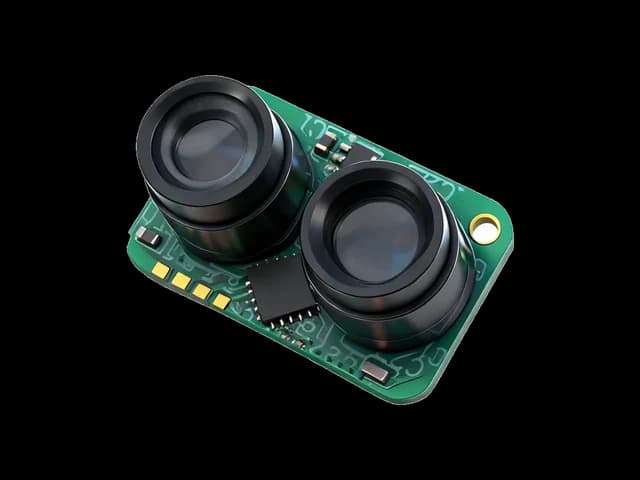 50m single point DToF LiDAR sensor 100Hz UART I2C for industrial automation