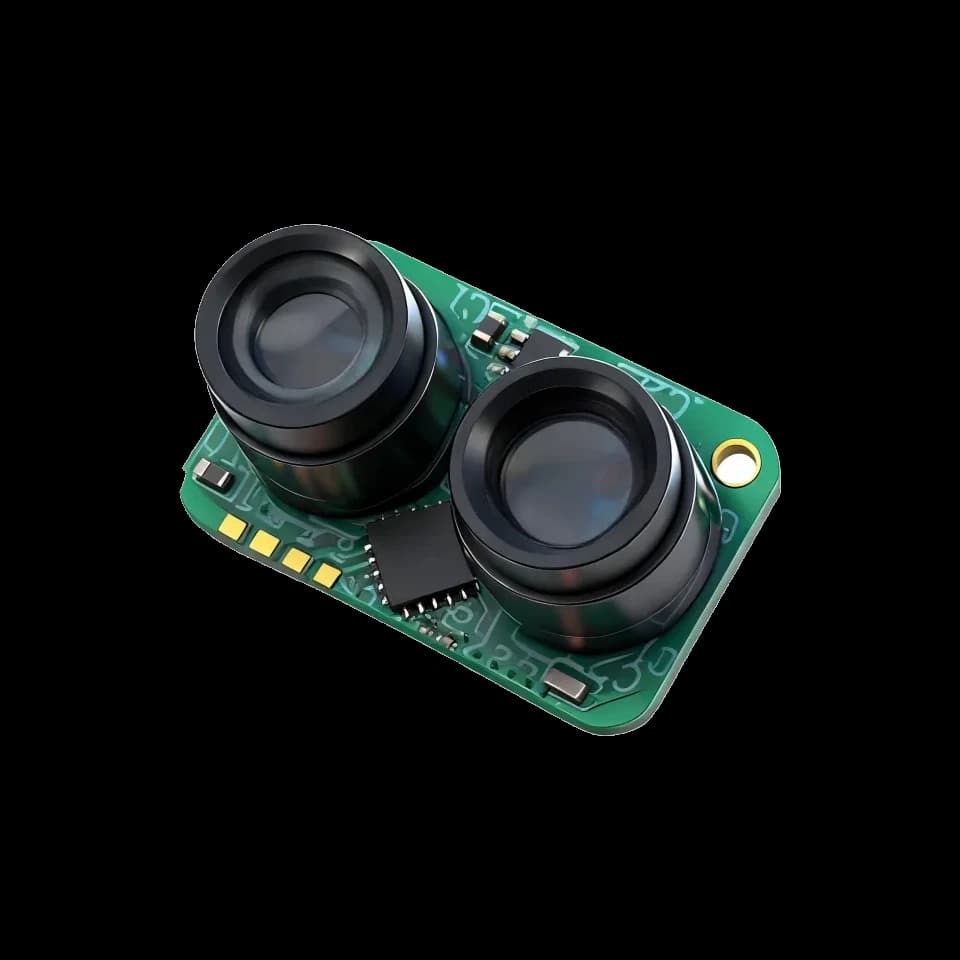 50m single point DToF LiDAR sensor 100Hz UART I2C for industrial automation