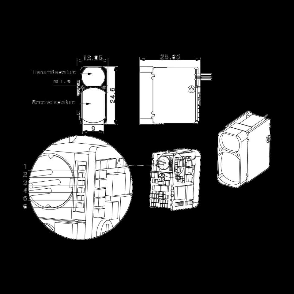 LR1200E2 related laser rangefinder module