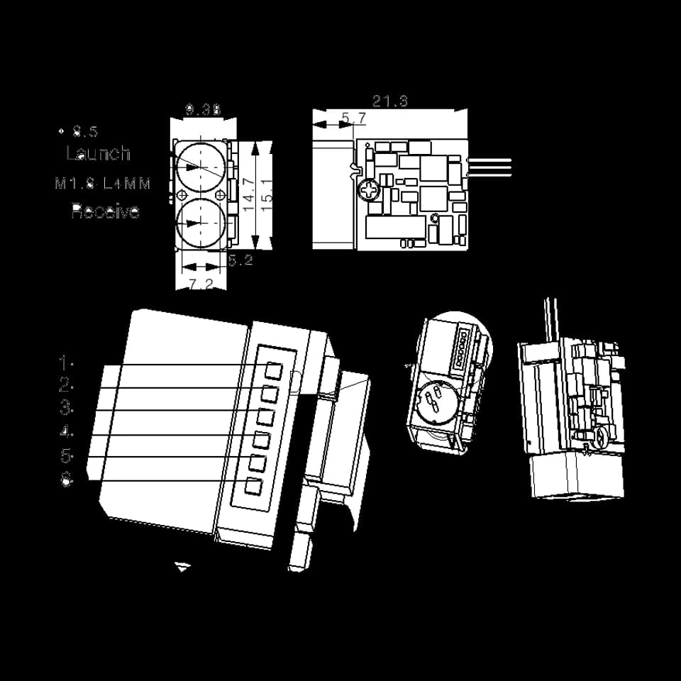 SPD1200N2 source-preserving technical-reference drawing 2 product view 2