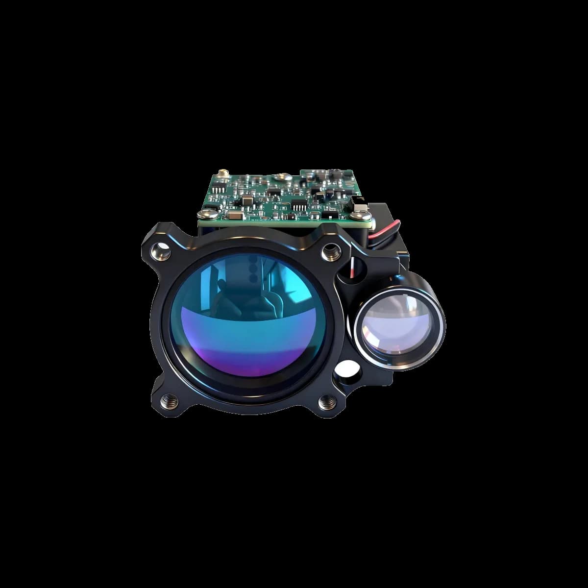 1535nm laser rangefinder sensor for security monitoring, traffic cameras and thermal imaging systems product view 3