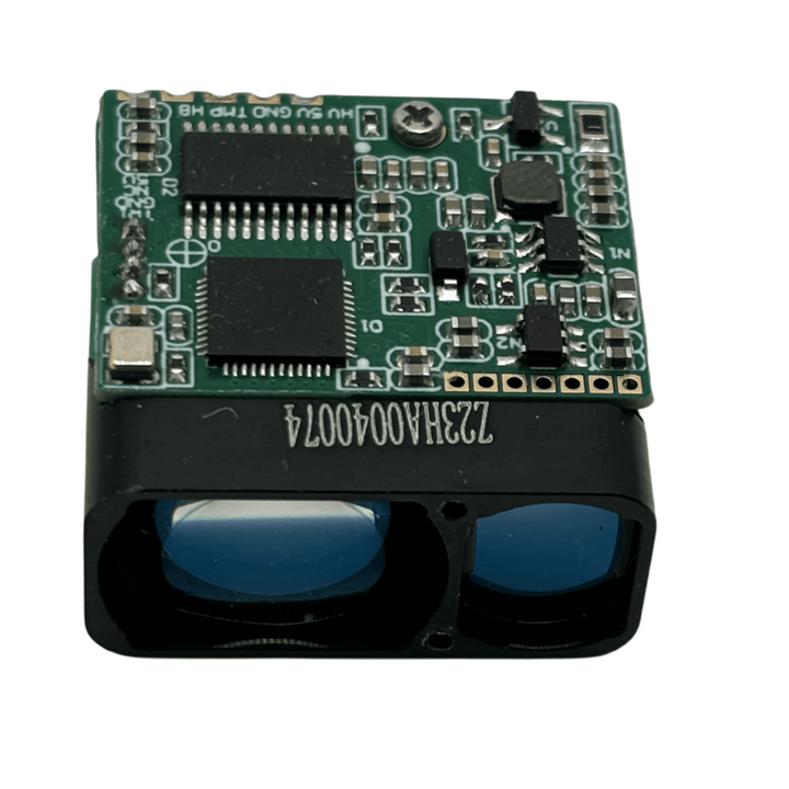 This 905nm pulsed laser rangefinder module has a range of 2000m and is characterized by small size, light weight and long measuring distance. It can be applied to handheld rangefinder, micro UAV, rangefinder scope and so on. It has Uart (TTL_3.3V) data transmission interface, and provides the upper computer software and communication protocol instruction set, which is convenient for users to carry out secondary development.