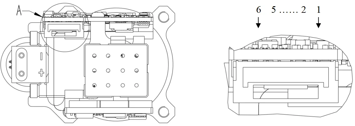 LRF0612C laser rangefinder module UART pin interface and wiring diagram