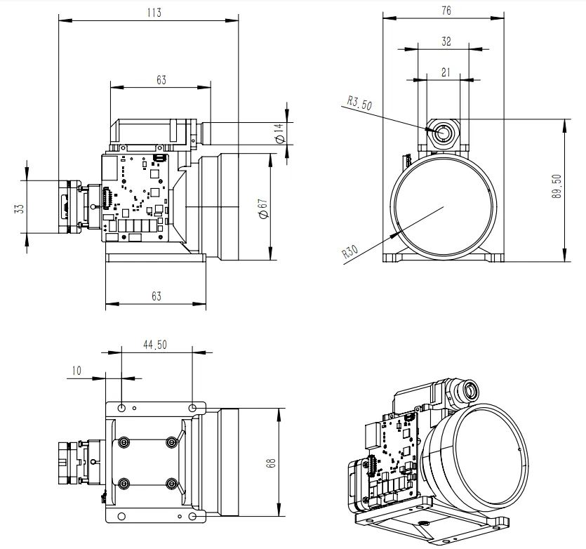 LRF1831C – 1535nm Eye-Safe Laser Ranging Module | 2km UAV Laser Rangefinder by Erdi