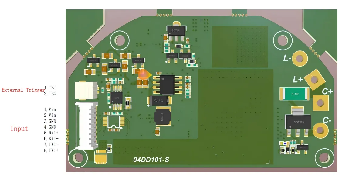 ERDI LDR20K1 1064nm Laser Rangefinder & Designator for UAV and Ground Applications product technical image