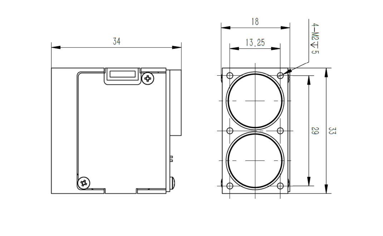 LRF200H two-dimensional mechanical drawing