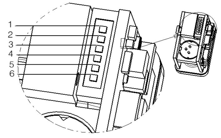 SPD1200D03 original connector and six-pin callout