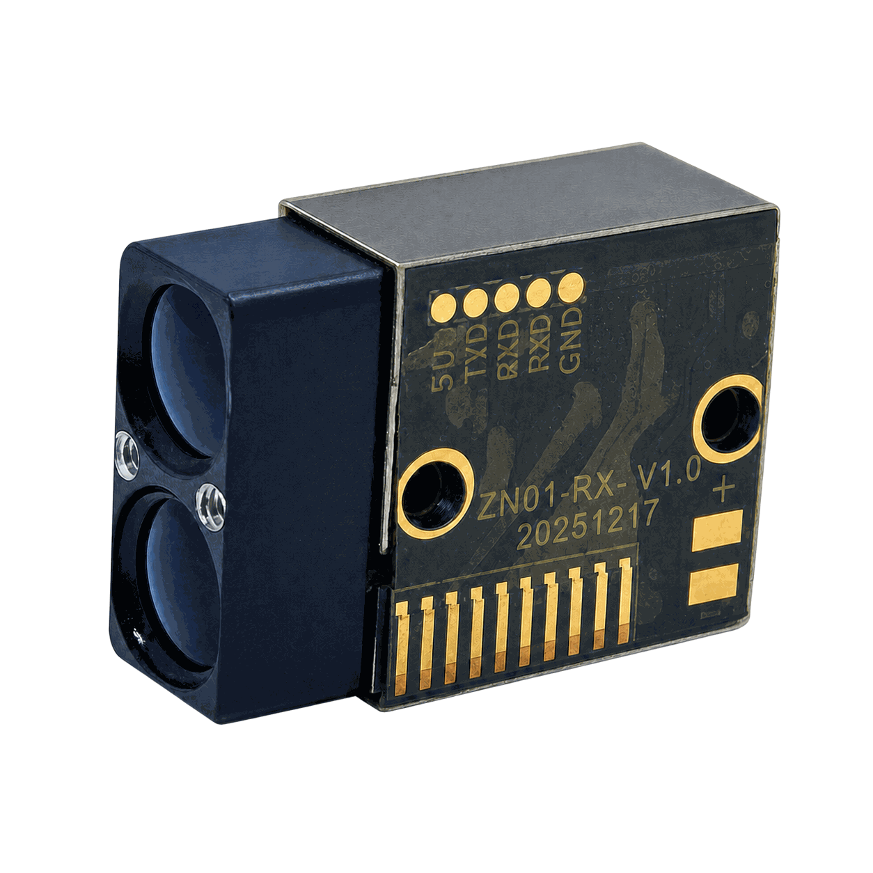 ERDI compact OEM laser ranging module on a transparent background