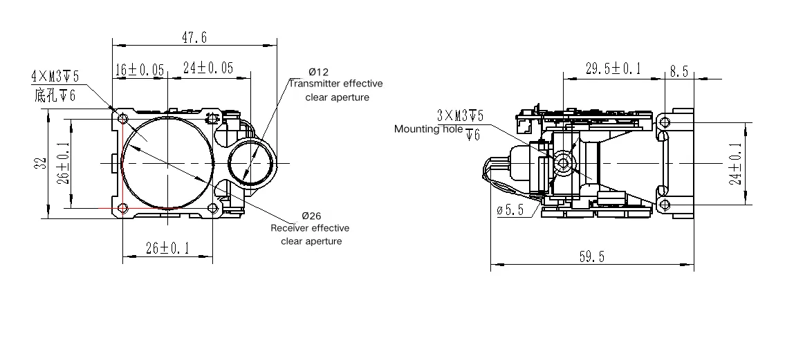 LRF0818C Structural dimensions source drawing 1